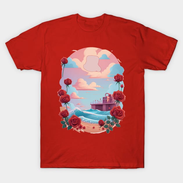 ROSE DESIGN T-Shirt by HTA DESIGNS